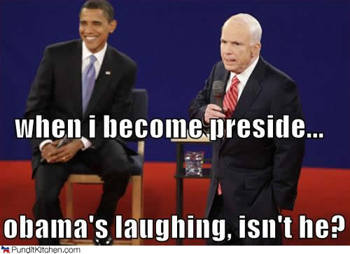 john mccain and obama. Guiltlessy Picking on McCain